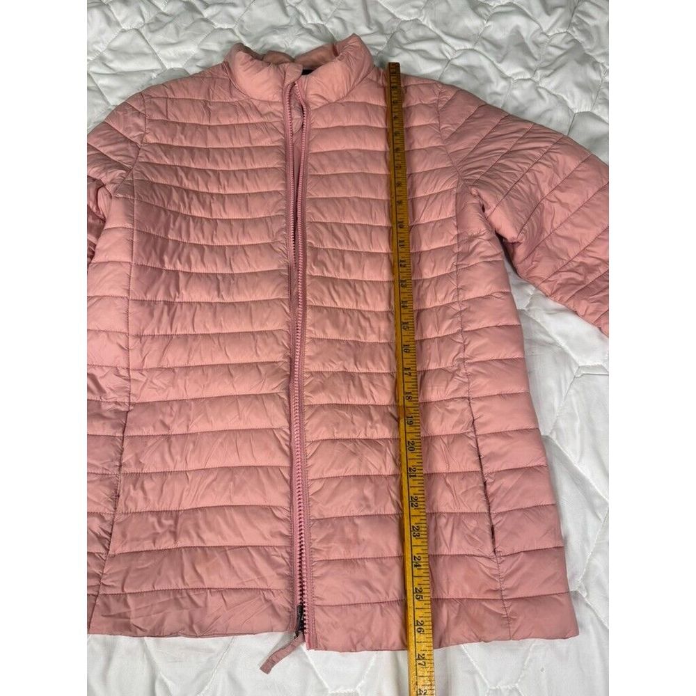 Lands‎ End Primaloft Quilted Jacket Women's Pink Full Zip RUNNING MED OR SM - Picture 5 of 9